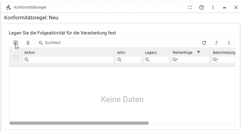 aktion hinzufügen