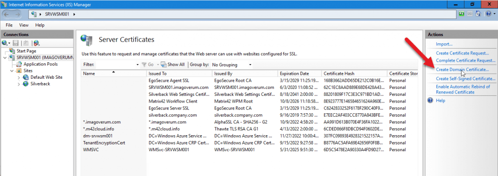 ssl zertifikat im iis beantragen