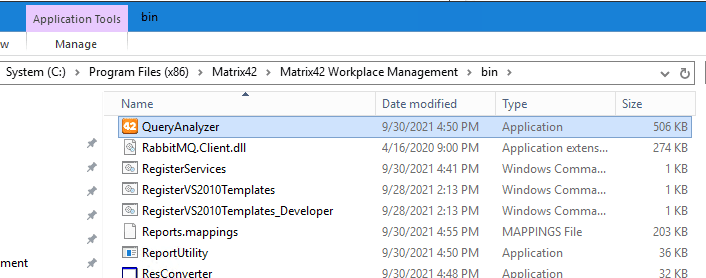 queryanalyzer.exe im installationsverzeichnis