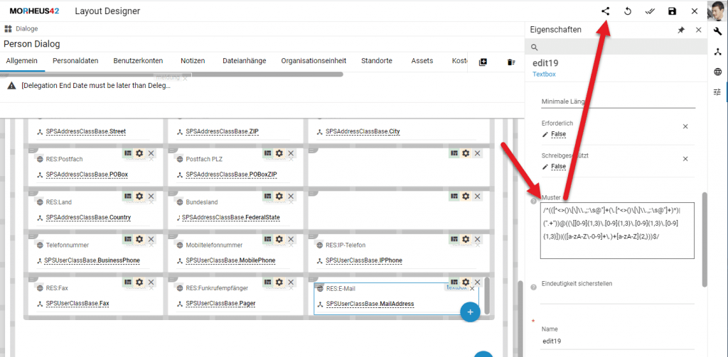 regex in dialog der uux einfügen